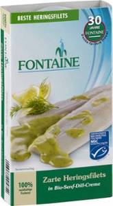Heringsfilet in Senf-Dill-Creme