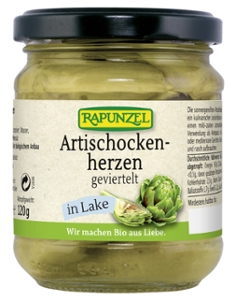 Rapunzel Artischocken, geviertelt in Lake